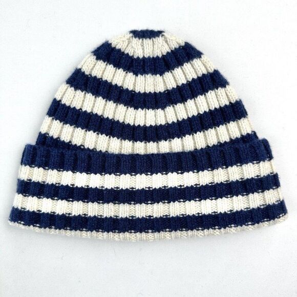 EVERLANE Beanie Hat LOT OF 2 - Unisex Cashmere Striped One Size Womens Mens NEW main image 8